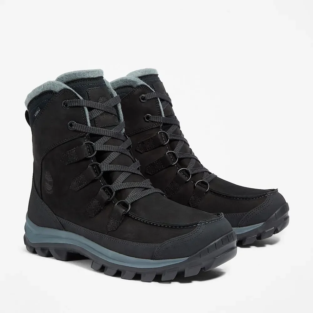 TIMBERLAND MEN'S 8.5 CHILLBERG INSULATED WATERPROOF BOOT BLACK NIB